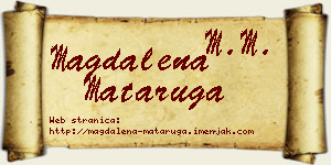 Magdalena Mataruga vizit kartica